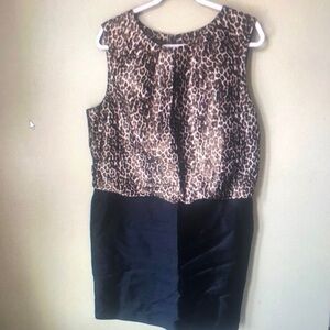Leopard Print Sleeveless Dress